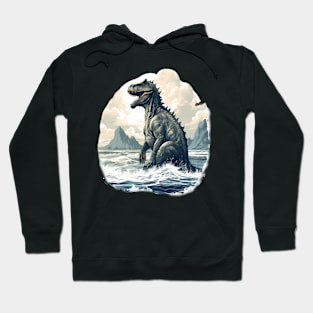 Dino in the water Hoodie